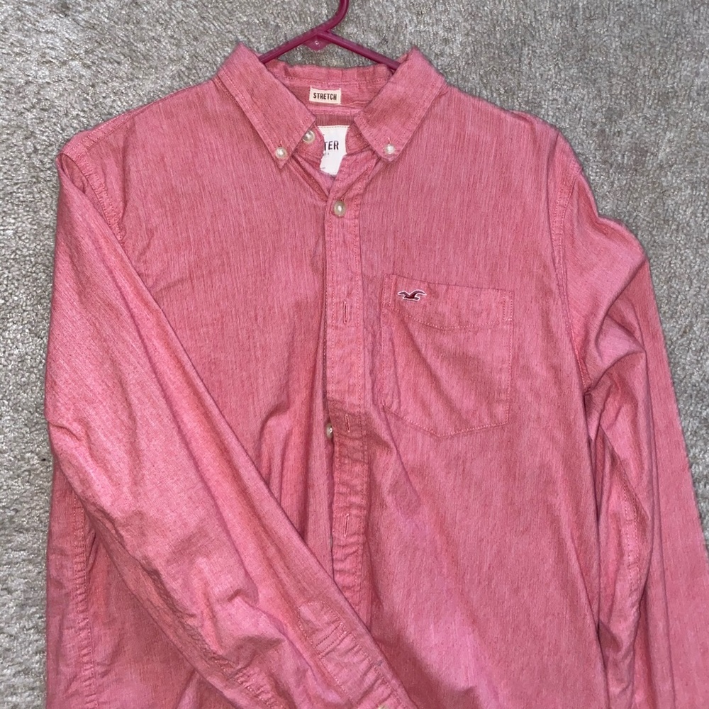 Red Hollister Button Down